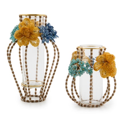 Field Study Large Beaded Flower Vase